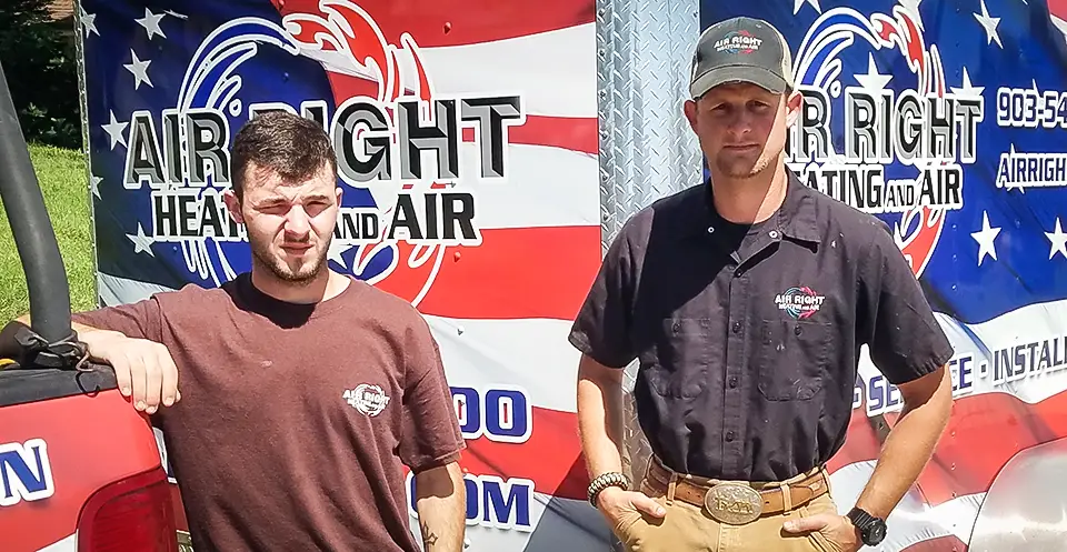 Two of our dedicated, highly skilled AC repair technicians