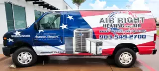 Air Right Heating & Air beautiful wrapped van ready to hit the next AC service call.